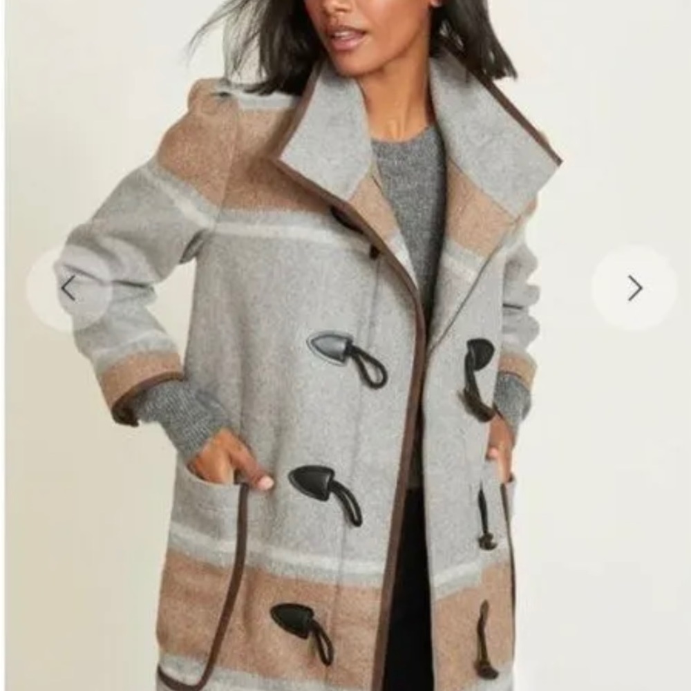 COPY - Veronica Beard DICKEY COAT WOMENS FLINT TOGGLE  GREY BROWN SIZE XS